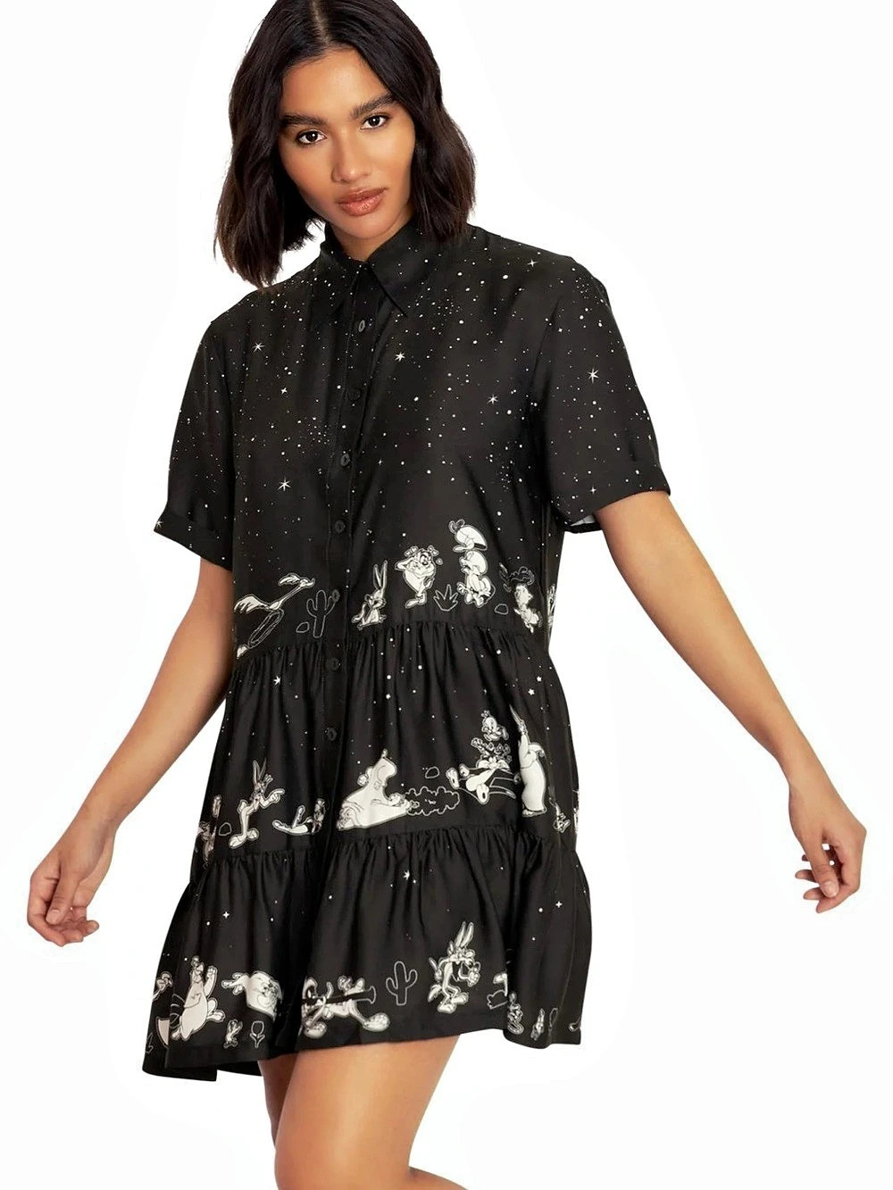 BlackMilk Looney Tunes Mini Dress Black & White Limited NWT Imported Size 18